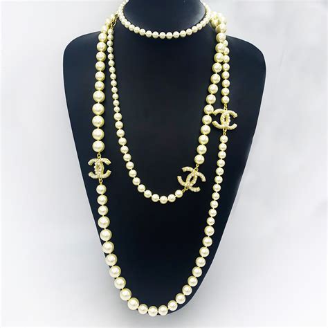 chanel pearl heart necklace|pre owned chanel pearl necklace.